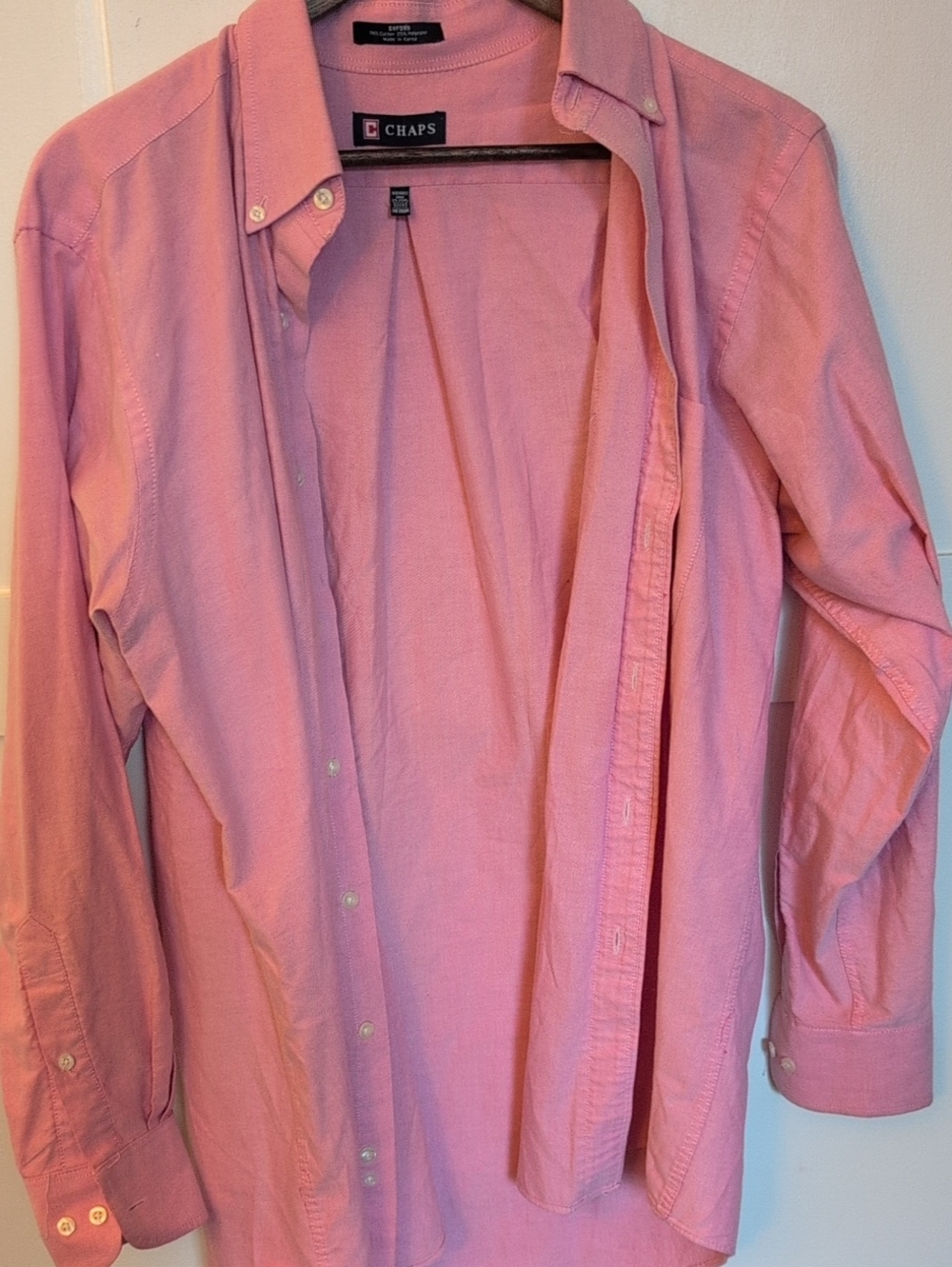Chaps Lightweight Pink Button-Front Shirt